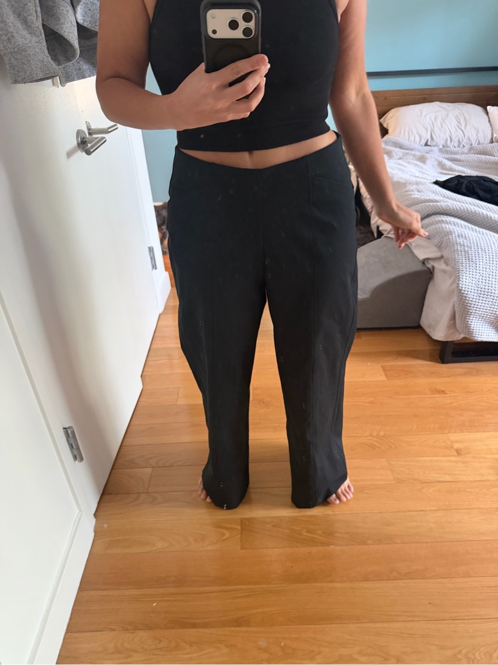 Old Navy Black Wide-Leg Pull-On Pants